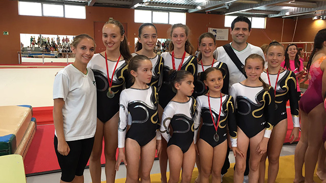 excelentes resultados de la artistica femenina en el trofeo de primavera de la federacion madrileña de gimnasia 